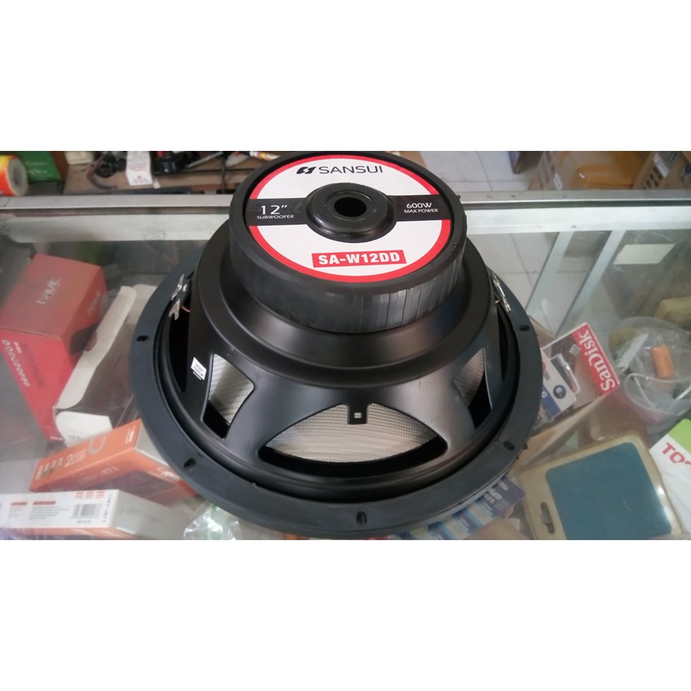 Speaker Subwoofer SANSUI 600w Super Bass SA W12DD BERKUALITAS