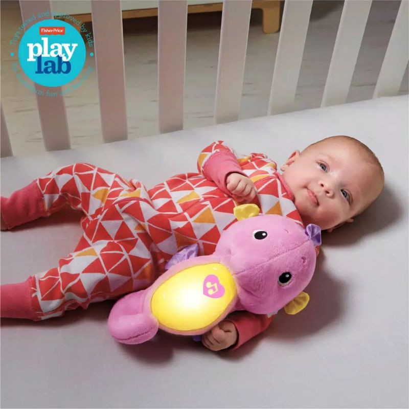 Fisher Price Soothe &amp; Glow Seahorse Musical | Mainan Boneka Musik Lampu Bayi