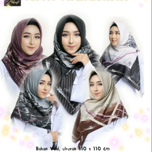 Hijab segi empat/hijab arrafi/hijab branded