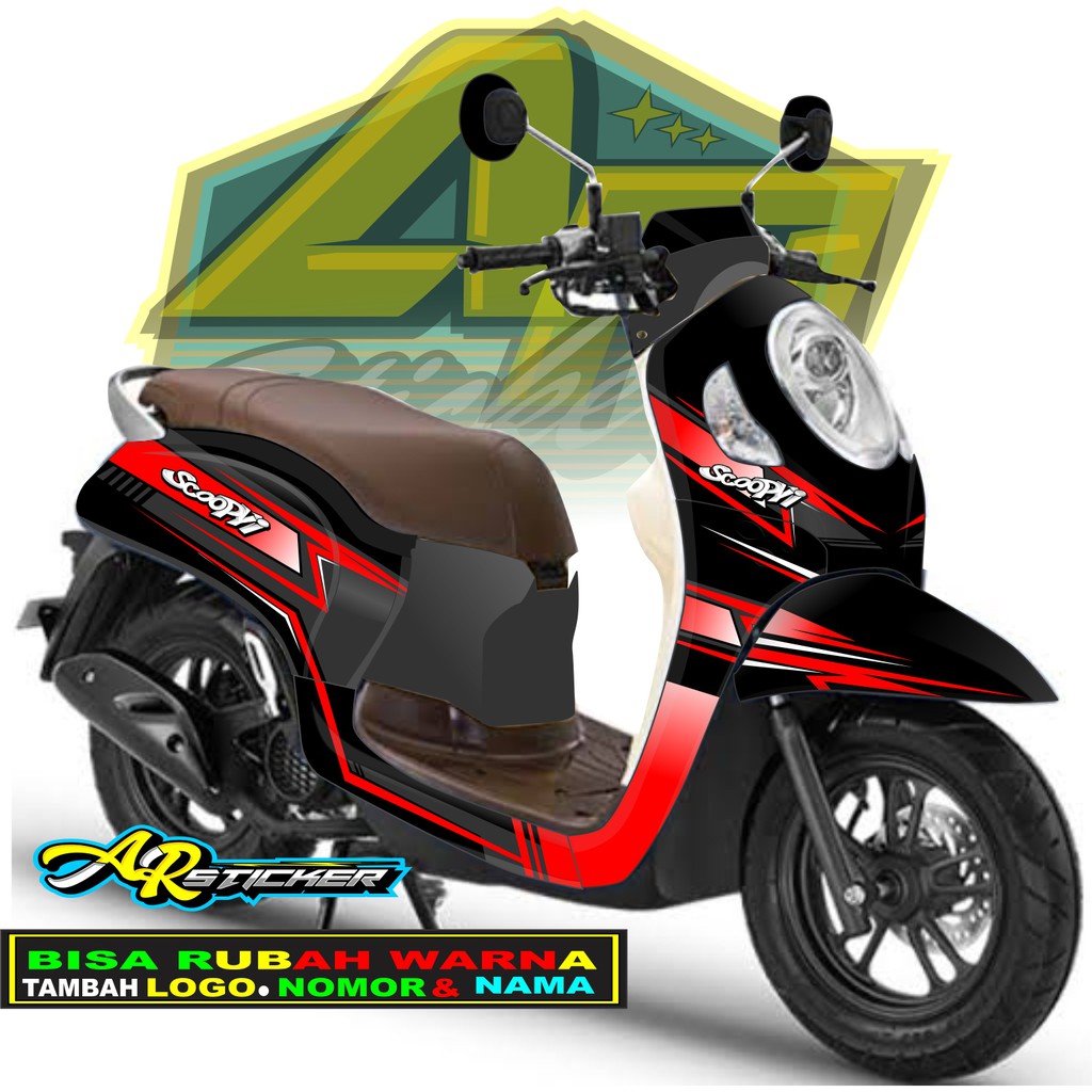 Decal scoopy 2021 / STIKER SCOOPY 2021 /  Decal Scoopy full body Full Blok Decal Stiker Scopy Dekal 