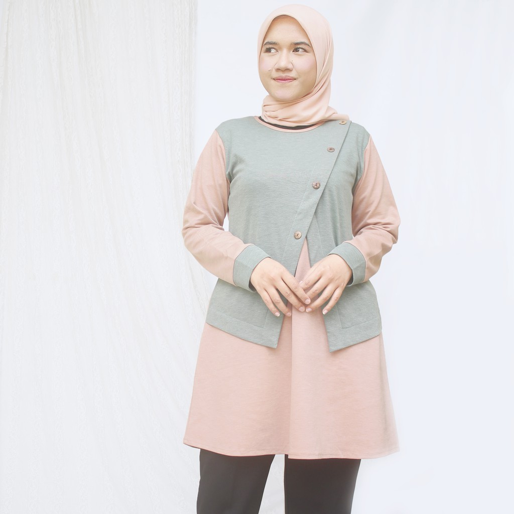 Tunik Rompi PREMIUM bahan Diana Denim berkualitas