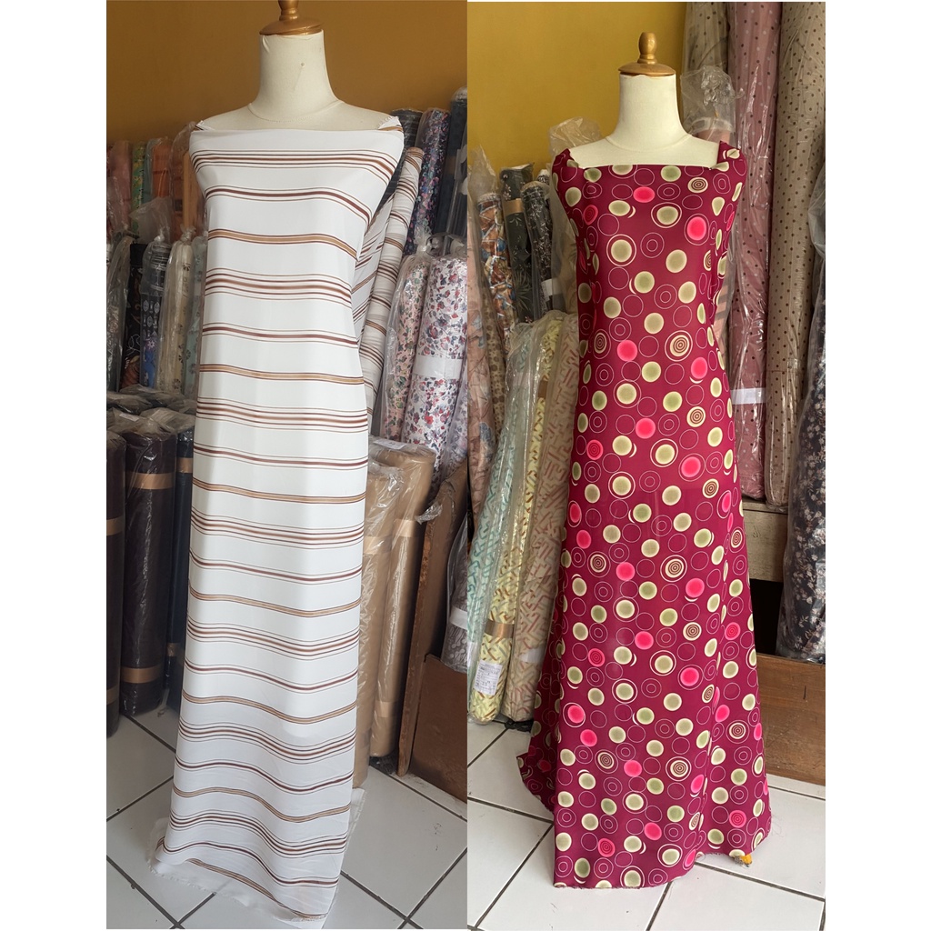 Kain Sifon / Chiffon Motif Abstrak LK 1.5m