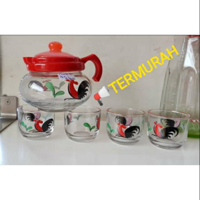 GROSIRAN tea pot cap ayam set/dapur