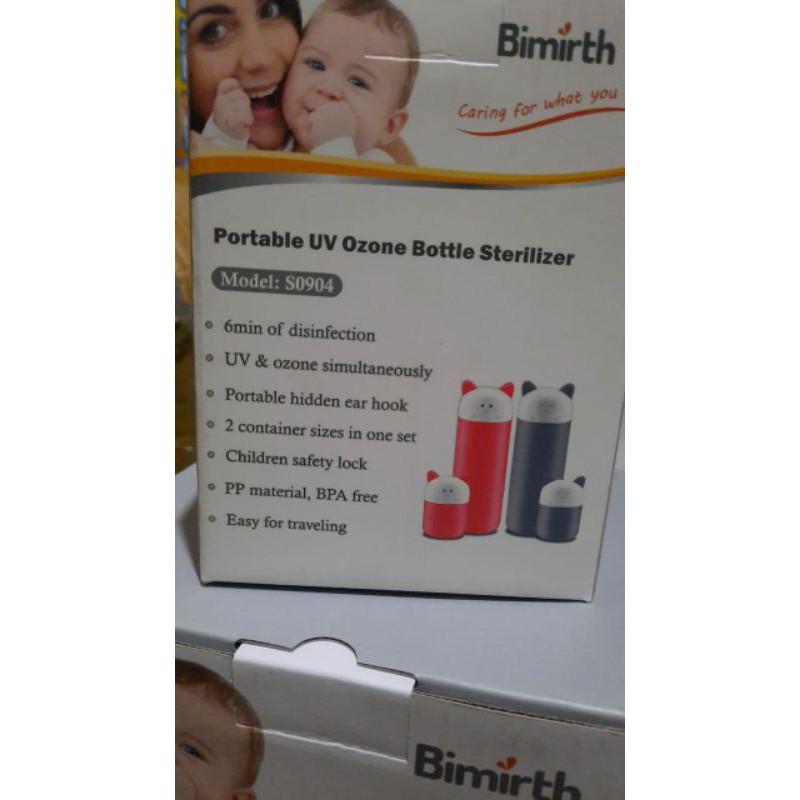 Bimirth Portable UV ozone bottle sterilizer. botol desinfektan steril