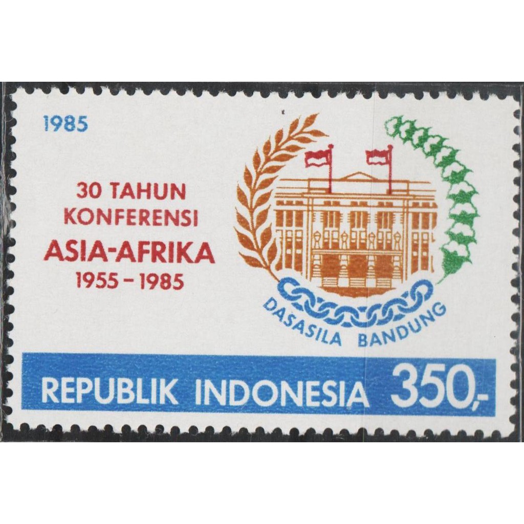 

Perangko Filateli A1-44 Indonesia MNH 1v 22.04.1985 Asia Africa Conference 30th Anniv