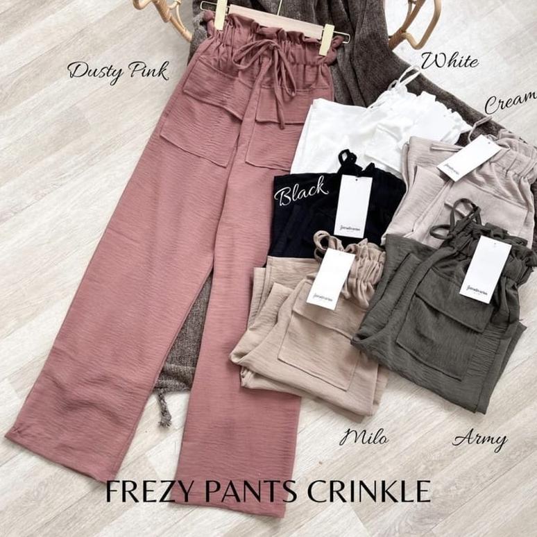 Dream Pocket Cullote Pants Wanita | Kulot Crepe Premium/ Dream Pocket Kulot Pants