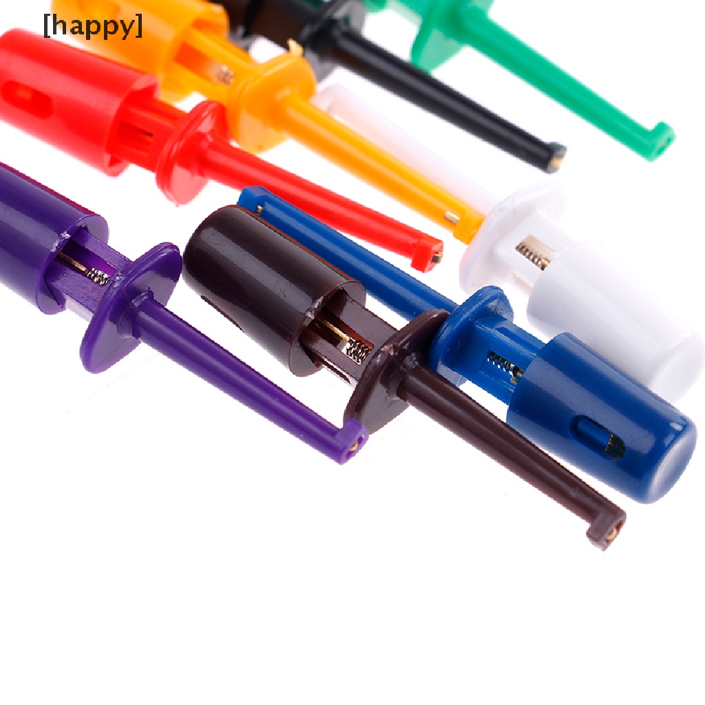 HA 12x Useful multimeter lead wire test probe hook clip set grabbers connector tool ID