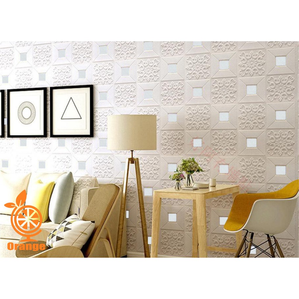 Wallpaper Stiker 3d Wallpaper Dinding 5Pcs dan 10PCS Foam Batu Bata Warna Wall Sticker Interior Rumah Bagus