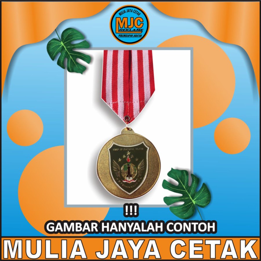 MEDALI WISUDA SMP CUSTOM TULISAN