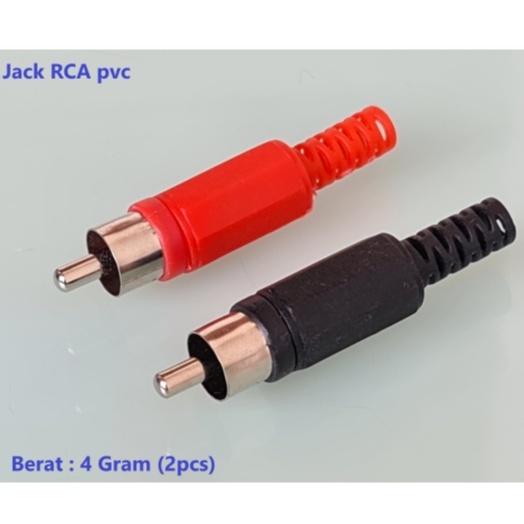 Jack RCA Plastik Merah Hitam / Jek RCA PVC