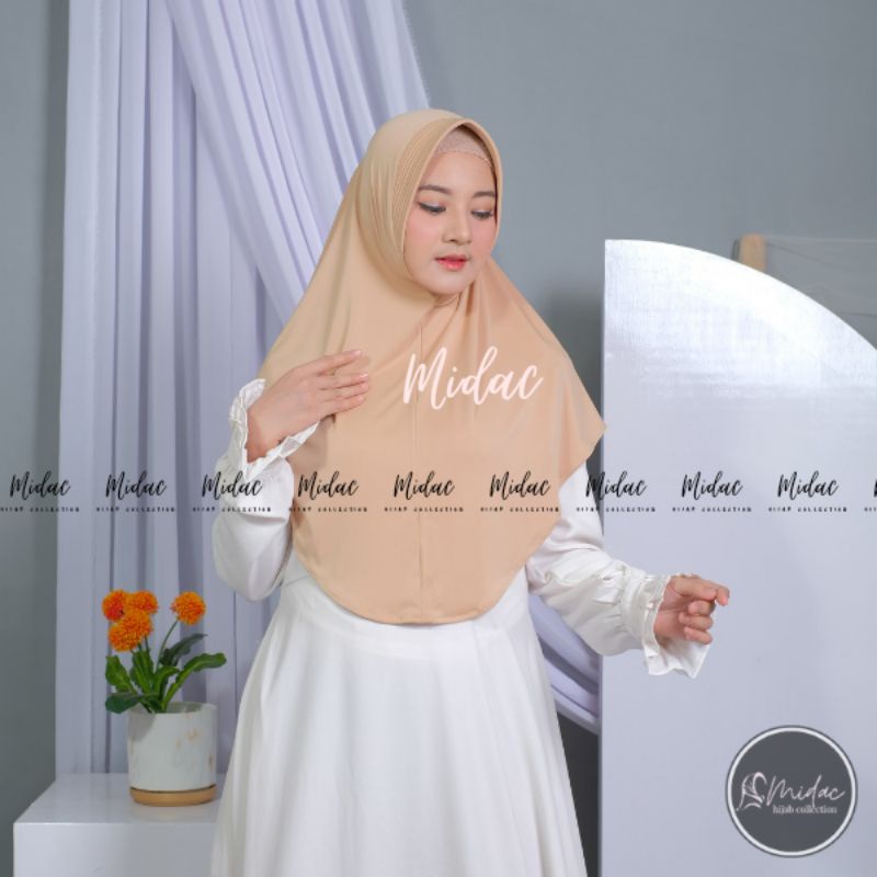 Bergo Sport Menutup Dada size L - (BERGO HAMIDAH M) Hijab Instan Simple Ped - Daily Hijab Jersey