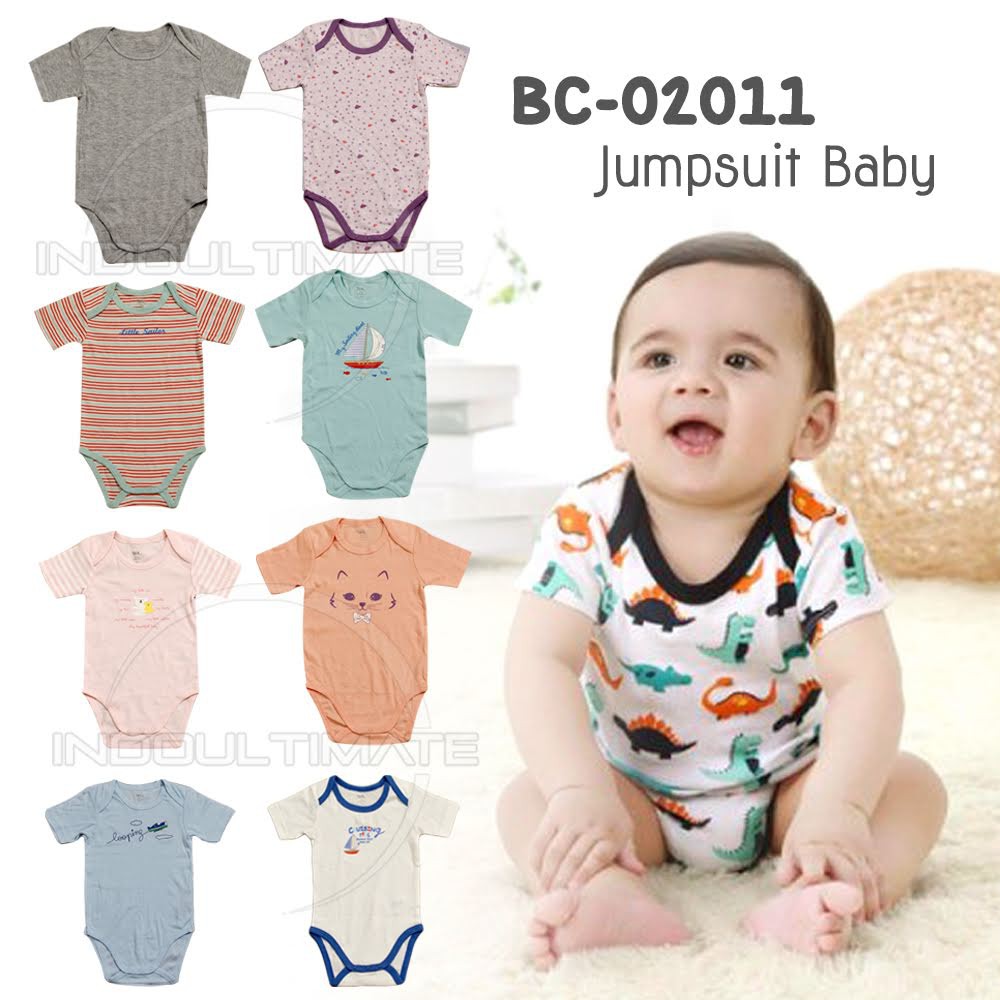 NEW 1Pcs Jumsuit Jumper Bayi Katun (RANDOM MOTIF) Bayi Lahir 100% COTTON Baju Bayi Newborn BC-02011