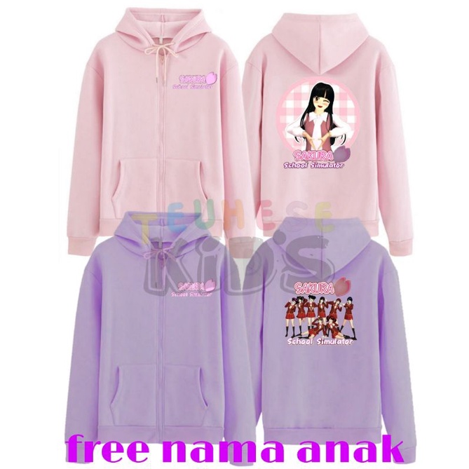 JAKET HOODIE ZIPPER SAKURA SCHOOL SIMULATOR