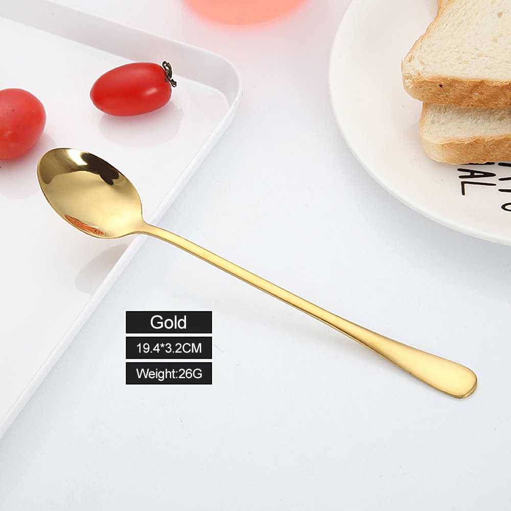 Szpoon Sendok Teh Gagang Panjang Tea Spoon Stainless Steel - F80