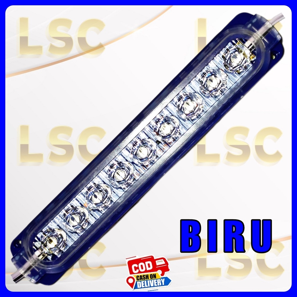 Lampu led Ultrasonik 9 mata bening flat 12v dan 24v