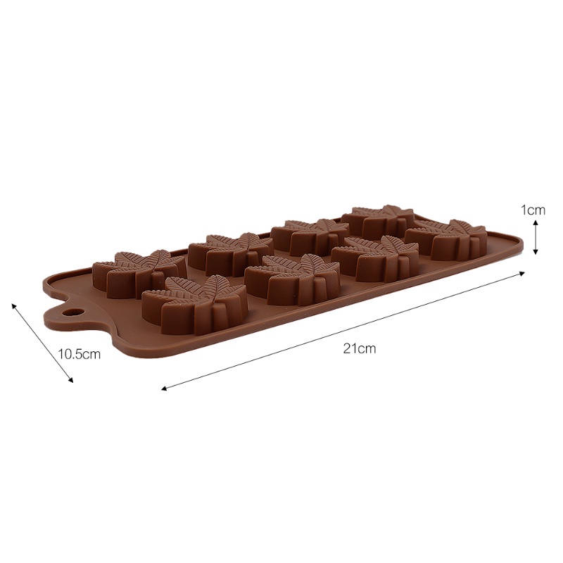 Cetakan Kue / Mousse / Permen / Cokelat / Jelly Bentuk Daun Maple 3D 8 Grid Untuk Aksesoris Pesta Ulang Tahun