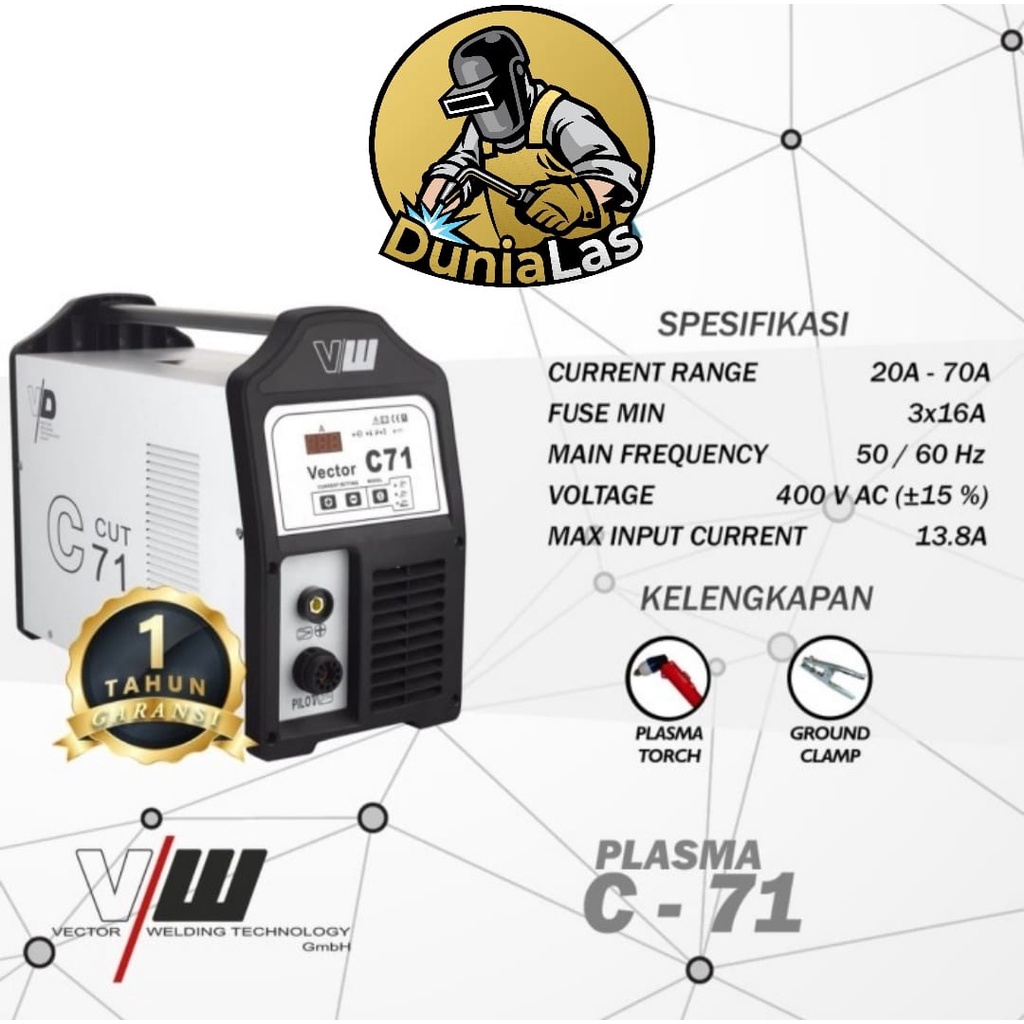 Vector C-71 Mesin DC Plasma Cutting 70A