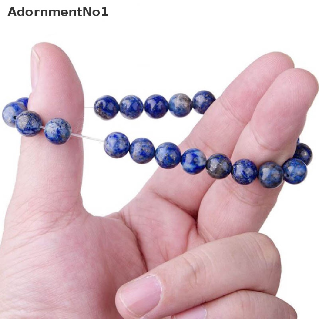 (AdornmentNo1) Gelang Tangan Manik-Manik Lapis Lazuli 8mm Elastis Untuk Unisex / Pria / Wanita