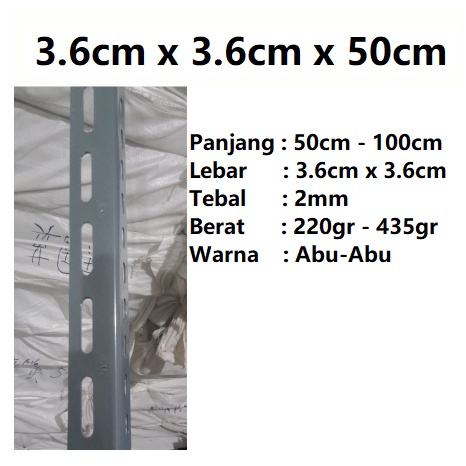 Besi Siku Panjang Warna-Warni 3METER(300CM) /1 Batang