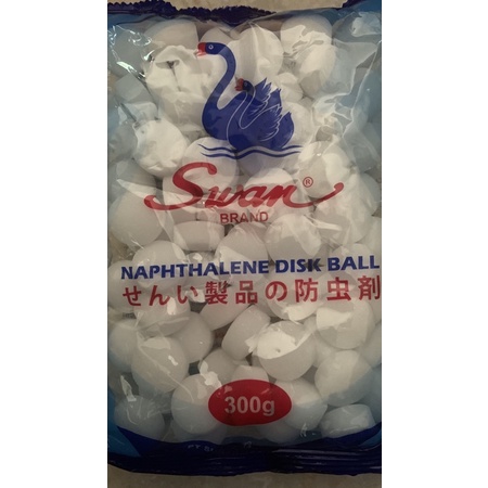 Kapur Barus Kamper Naphthalene Swan Ball 300Gr Putih