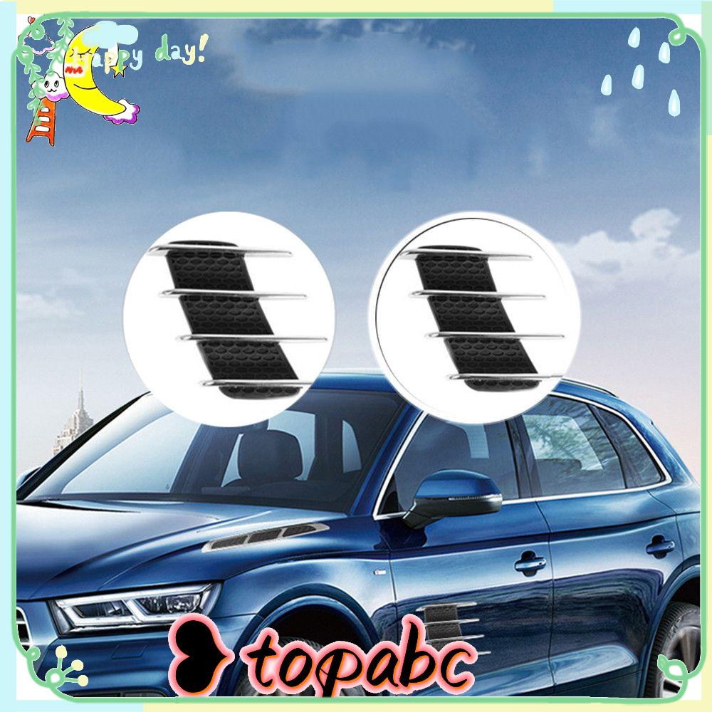 Top 2pcs Sticker Dekorasi Fender Samping Mobil Bentuk Sirip Hiu 3d Diy