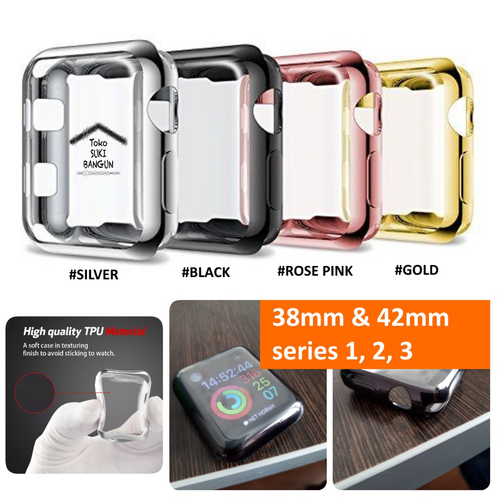 Bumper Case ELECTROPLATED FULL COVER Rubber Silicone for Apple Watch