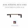 Rak dinding besi siku + papan ambalan lebar 30 cm
