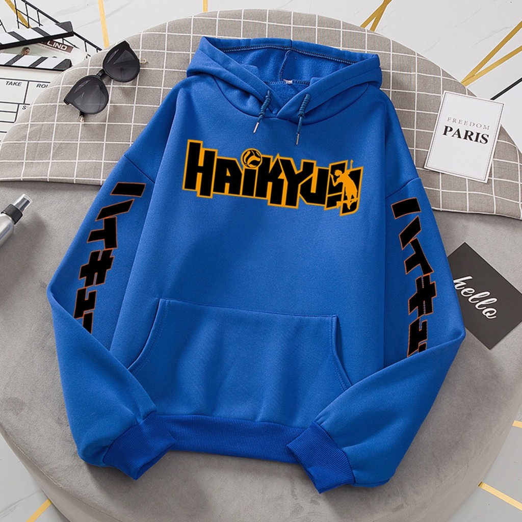 Hoodie Anime Haikyuu Kageyama Setter Jaket Karasuno Team ICS M L XL XXL