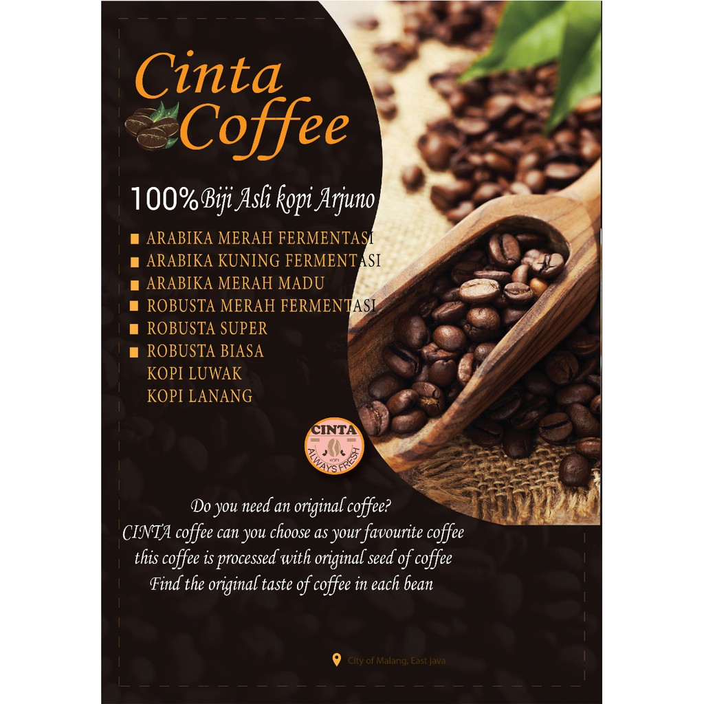 

Kopi Arabika Merah fermentasi gilingan siap seduh