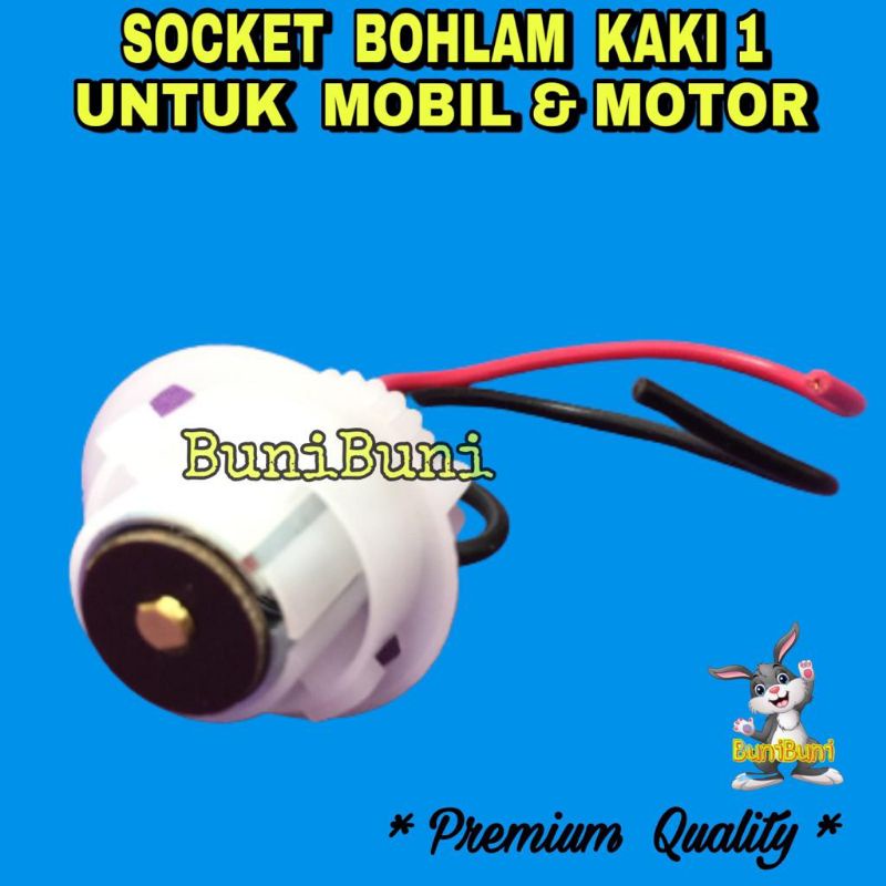 Socket Fitting Lampu SEN / Soket Fiting Rumah Bohlam Lampu SEN KAKI 1 Untuk Mobil &amp; Motor Universal