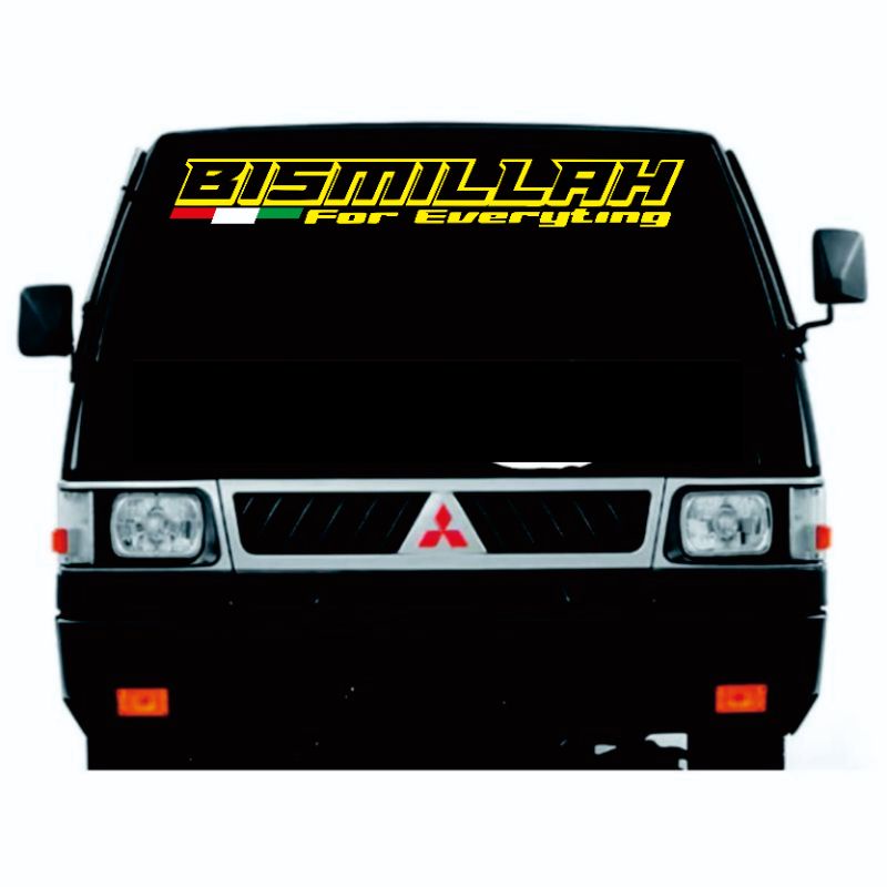 STIKER MOBIL STICKER CUTTING BISMILLAH BUAT KACA MOBIL DEPAN TRUCK L300