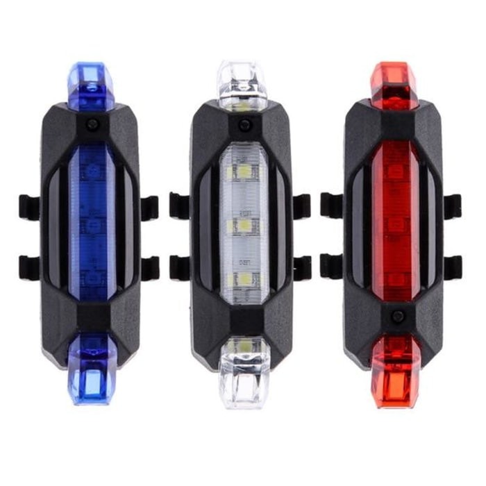  LAMPU  SEPEDA  USB DEPAN BELAKANG  LED WATERPROOF Shopee  