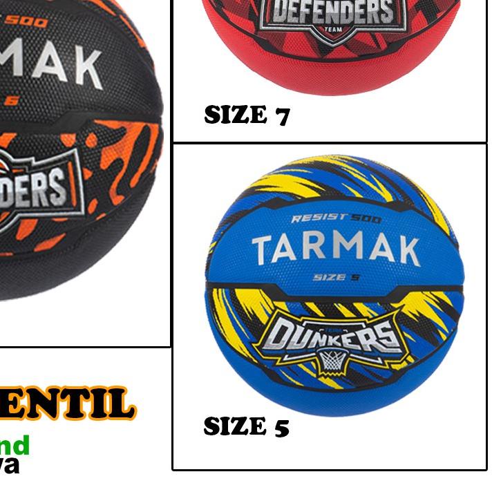 ♨ Bola Basket Tarmak Resist 500 GG7X R300 Size 5,6,7 (FREE PENTIL) Import Original ➬