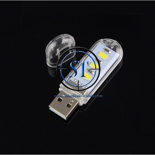 Lampu Led USB 3Led SMD 5730 Putih Kuning Night Lamp USB 3 Mata White Warm Terang LAmpu Belajar Laptop PC Darurat Powerbank Type C