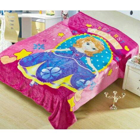 Selimut bulu lembut princess sofia