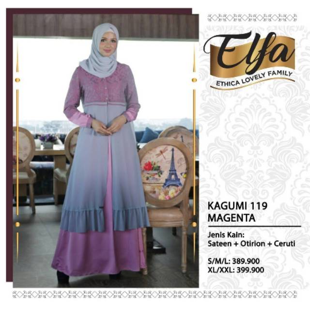 Gamis Pesta ETHICA KAGUMI 119 Magenta