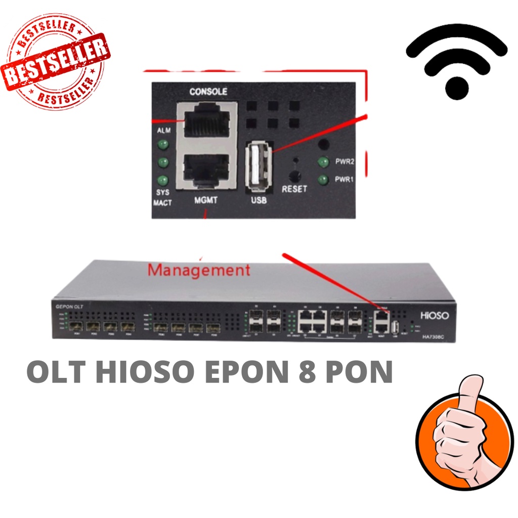 OLT HIOSO 8 PON EPON NEW