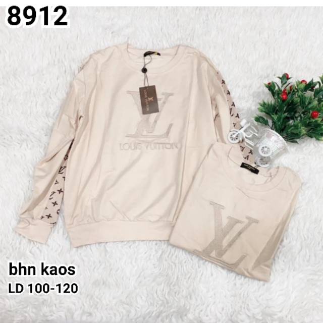Rm.Blouse kaos lqn pjq LV 8912 Bhn kaos import fit to XL