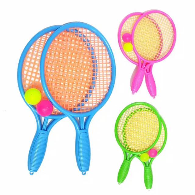 Mainan Raket Tenis Senar Bola Ping Pong Multiwarna