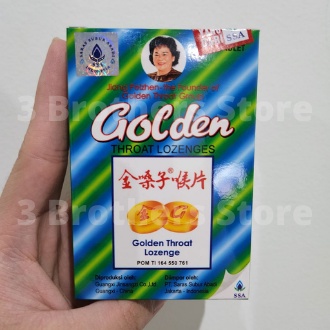 GOLDEN THROAT LOZENGES ORIGINAL SSA ISI 12 SAKIT TENGGOROKAN KERING