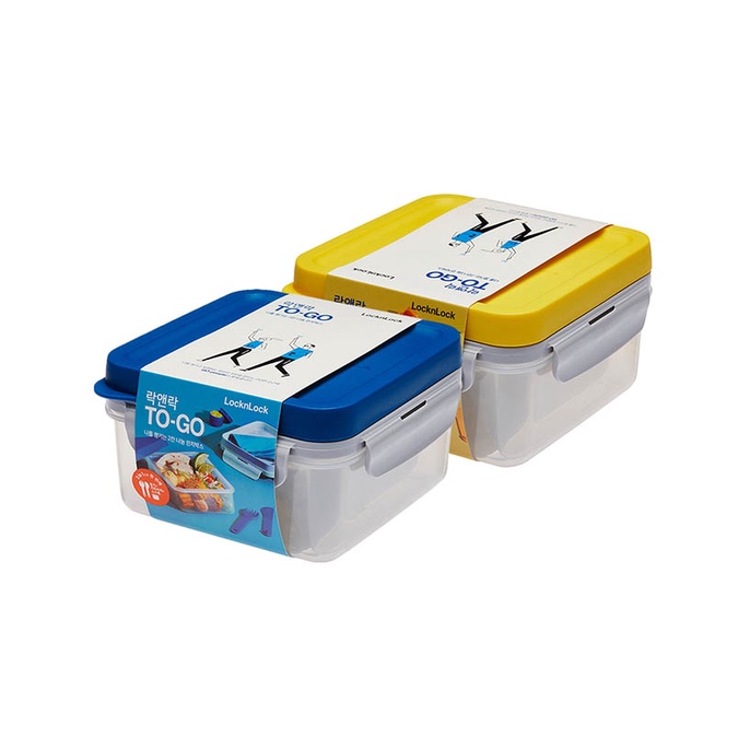 Lock &amp; Lock TO-GO Lunch Box 1.2L Blue HPL979LB Kotak Makanan Bekal Lock n Lock