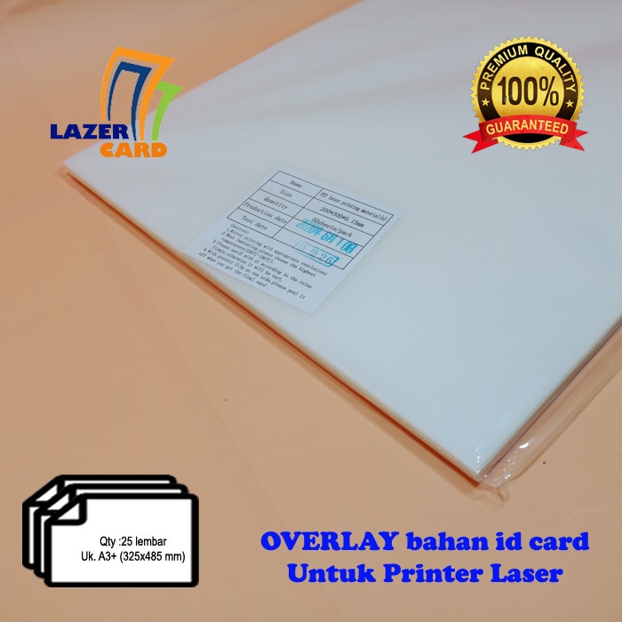 

Promo BAHAN ID CARD 25 lembar - Overlay (UNTUK LASER PRINTER) A3+