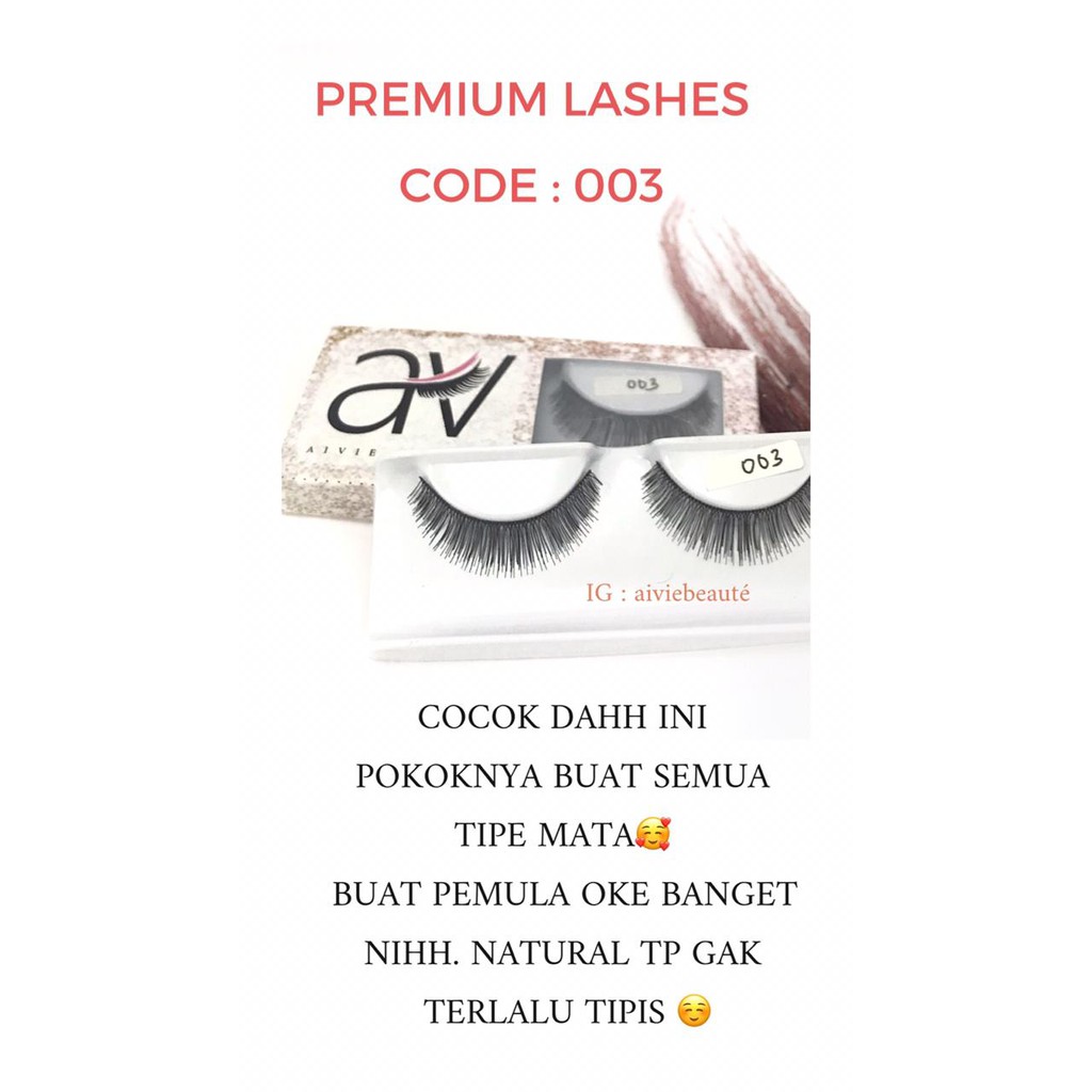 Bulu Mata Palsu Premium Lashes code 003  AivieLashes