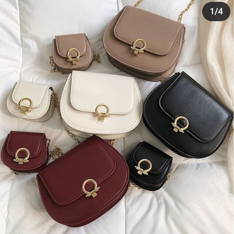 Tas wanita selempang fashion cewek slingbag bahan kulit pu lucu kualitas bagus impor murah