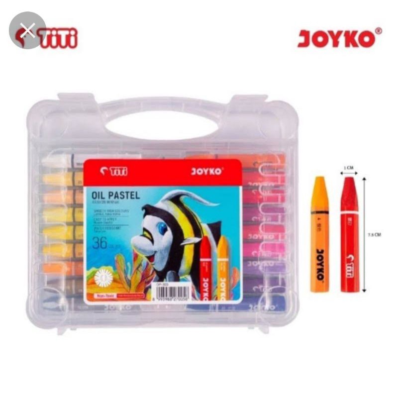 

HAN STATIONERY Crayon Joyko isi 36 Colours(Free penghapus Joyko putih)