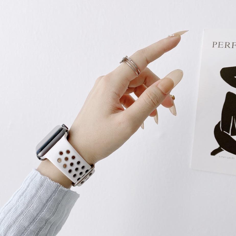 Menarik.. jam tangan pintar Strap iwatch Nike Sports Rainbow Strap 38MM 40MM 42MM 44MM Silicone stra