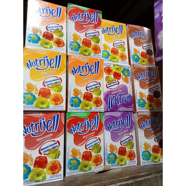 

Nutrijell jelly powder serbuk instan 12 sachet@