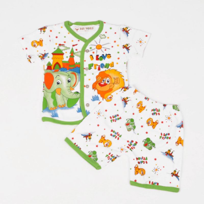 SETELAN FASHION ANAK PEREMPUAN 1-2 TAHUN ELEPHANT I LOVE FRIEND