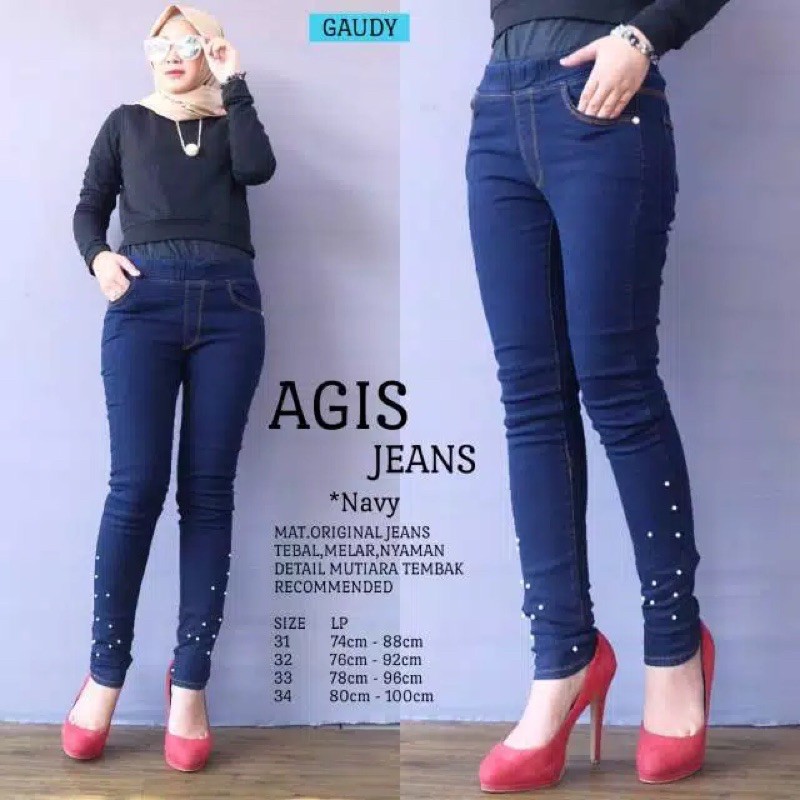 (28-38)AGIS JEANS GAUDY||AGIS JEGGING JEANS||LEGGING JEANS MUTIARA TEMBAK