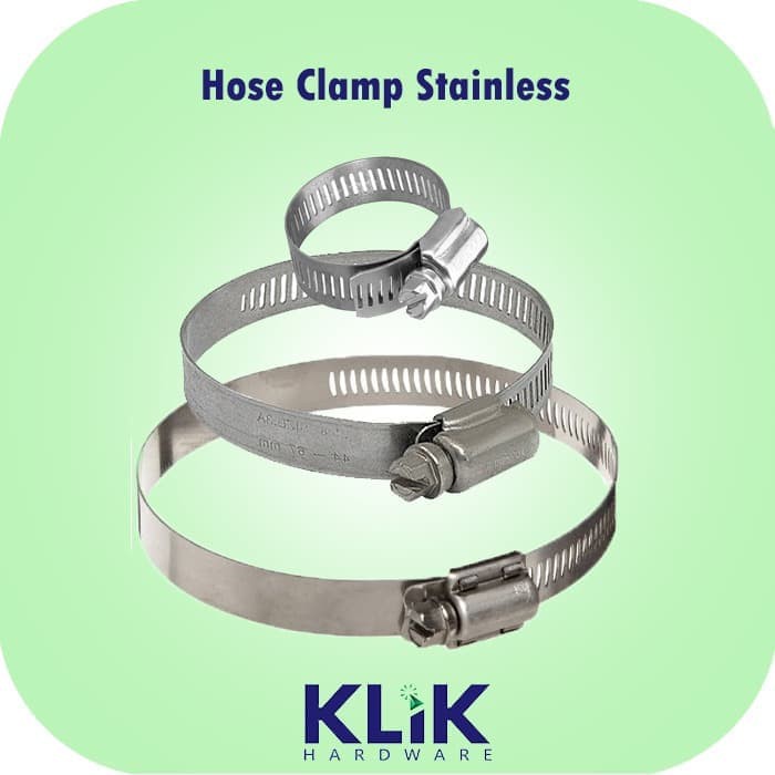 Hose Clamp Klem Selang Stainless Taiwan 2 - 2 1/2 - 3 Inch Pilih Ukuran